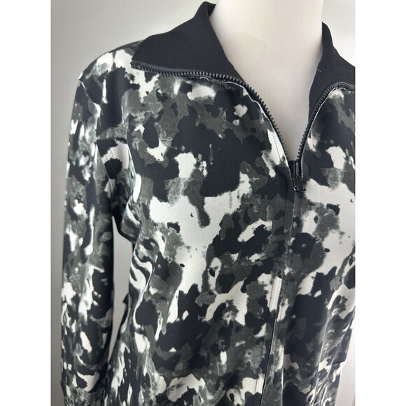 Norma Kamali Reversible Jacket Camo Pockets Full Zip Mock Neck Women's Large - Picture 7 of 16
